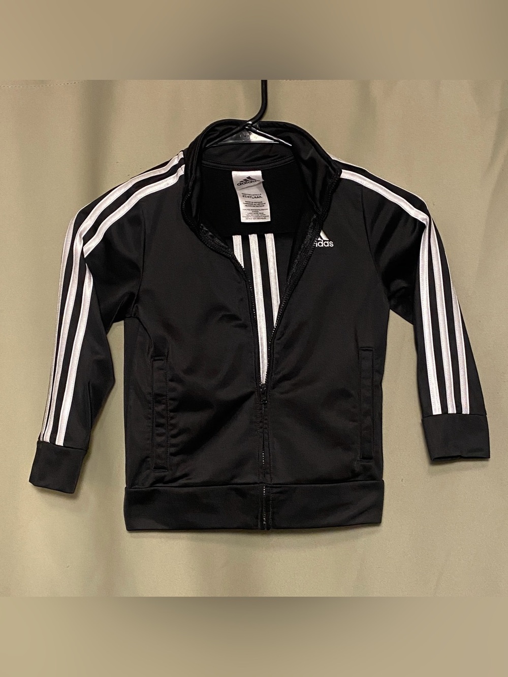 Adidas Black White Classic 3 stripe Tracksuit kids size 4T